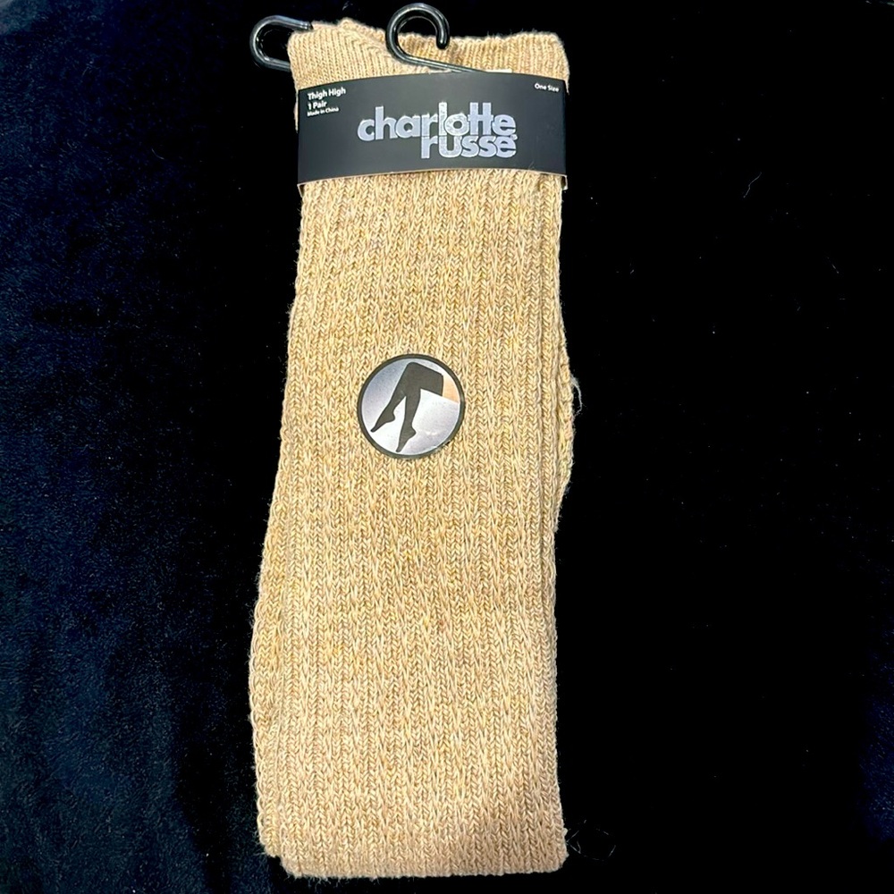 NEW (1) Pair Charlotte Russe Thigh High Boot Sock